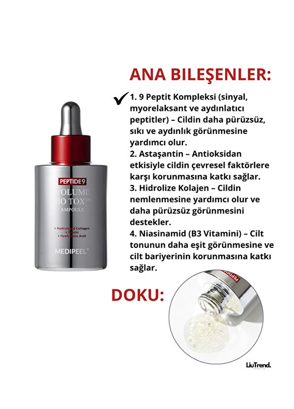 MEDIPEEL Peptide 9 Volume Bio Tox Ampoule Pro Volufiline and Peptide Containing Moisturizing Skin Care Ampoule M0067 100 ml - 2
