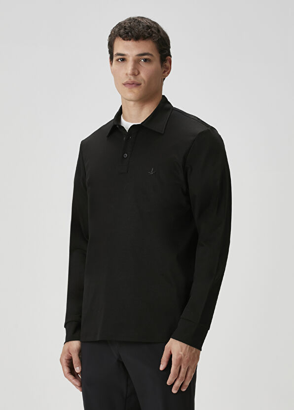 Beymen Club Comfort Fit Black Polo Neck Sweatshirt - 4