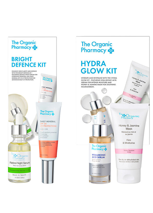The Organic Pharmacy Bright Defence Kit & Hydra Glow Kit Hydrating Skin Care Set - 2