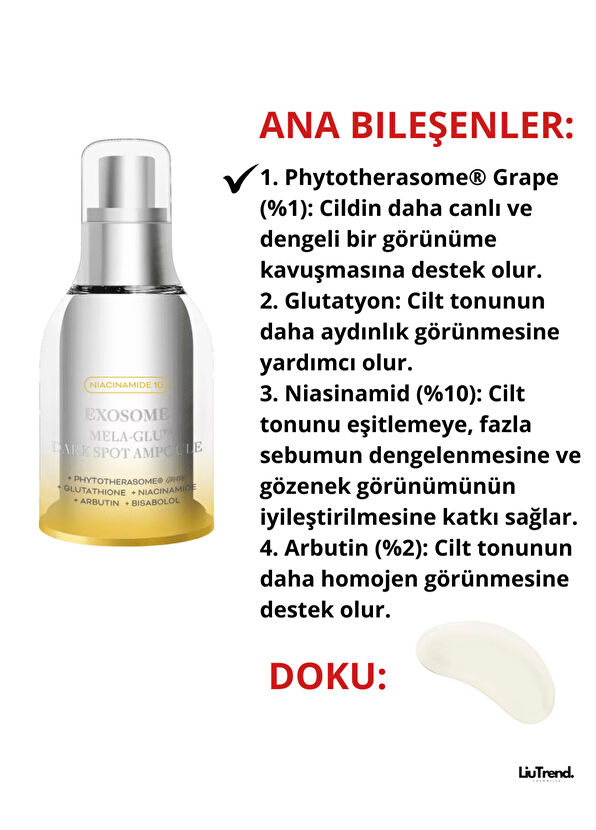 Apothe Exosome Mela-Glu™ Dark Spot Ampoule Leke Karşıtı Aydınlatıcı Cilt Serumu 30 ml  - 2