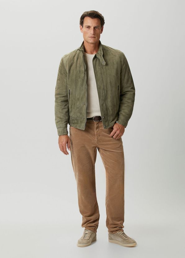 Brunello Cucinelli Khaki Suede Coat - 2