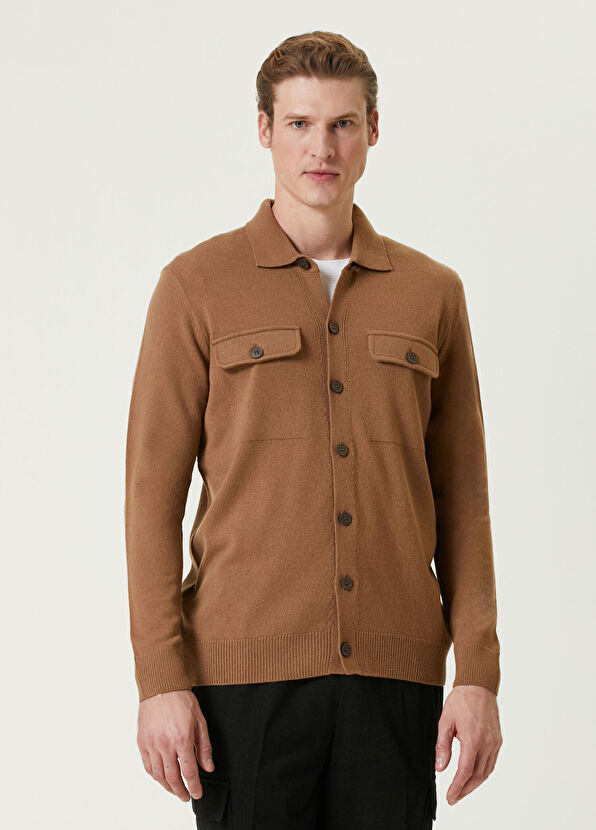 Beymen Collection Kamel Yün Triko Gömlek - 1