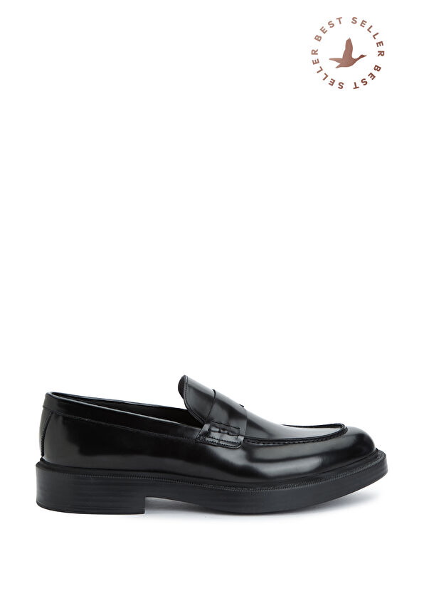 Beymen Club Black men's leather loafer - 1