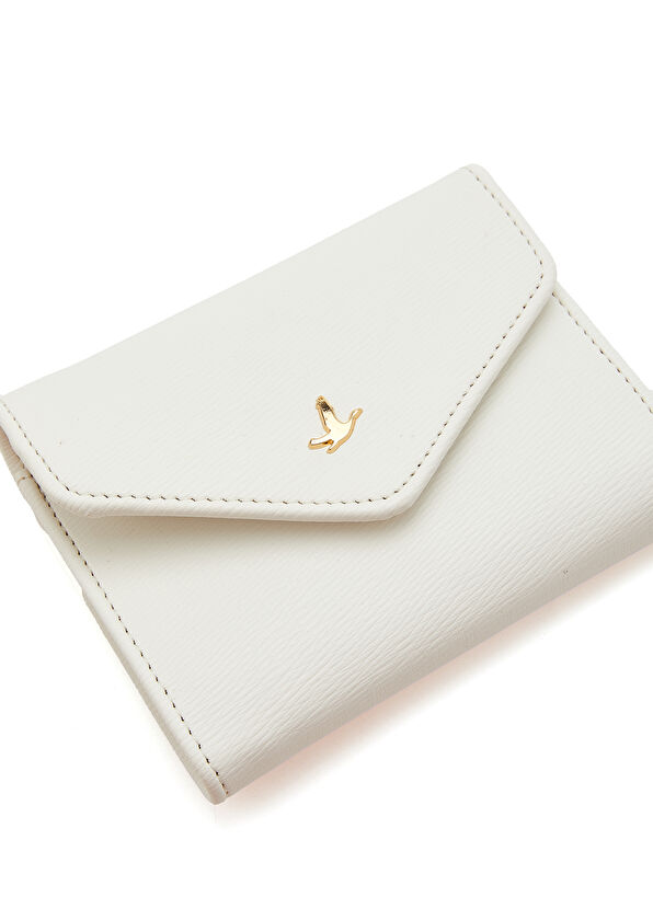 Beymen Club White Logo Detailed Small Women's Wallet - 4