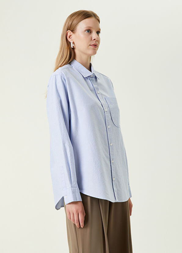 Beymen Club Mavi Kuş Logolu Gömlek - 4