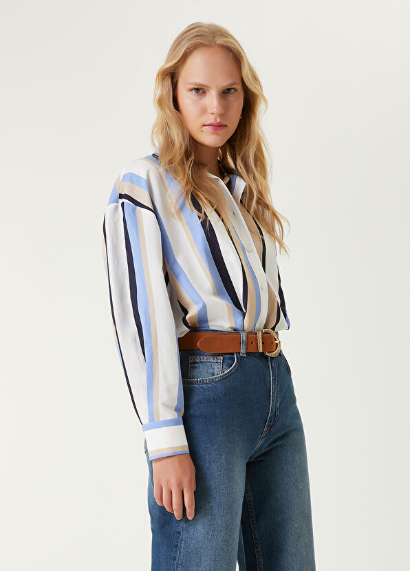 Beymen Club Koyu Mavi Oversize Gömlek - 1