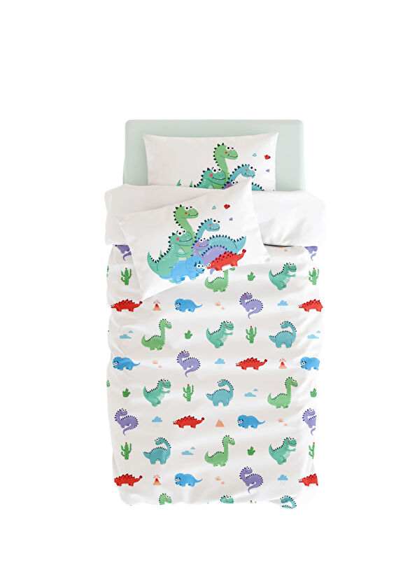 Itsy Bitsy Kids Dinotopia Pamuk Saten Erkek Çocuk Nevresim Takımı 140 x 200 cm - 2