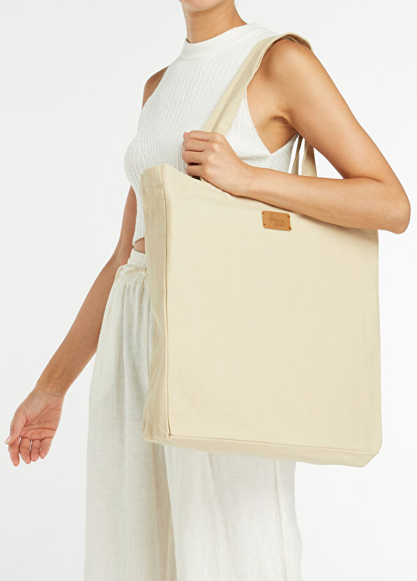 Beymen Club Bej Logolu Kadın Bez Çanta - 2