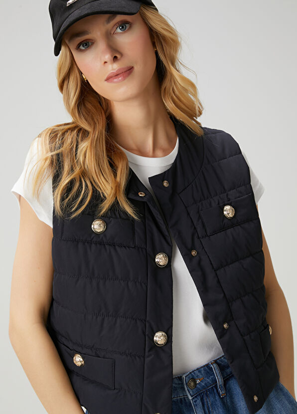 Beymen Club Lacivert Kapitoneli Yelek - 2