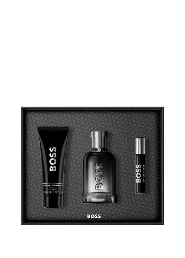 Hugo Boss Bottled Beyond EDP 100 ml Parfüm + 10 ml Seyahat Boy Parfüm + 100 ml Duş Jeli Erkek Parfüm Seti - 3