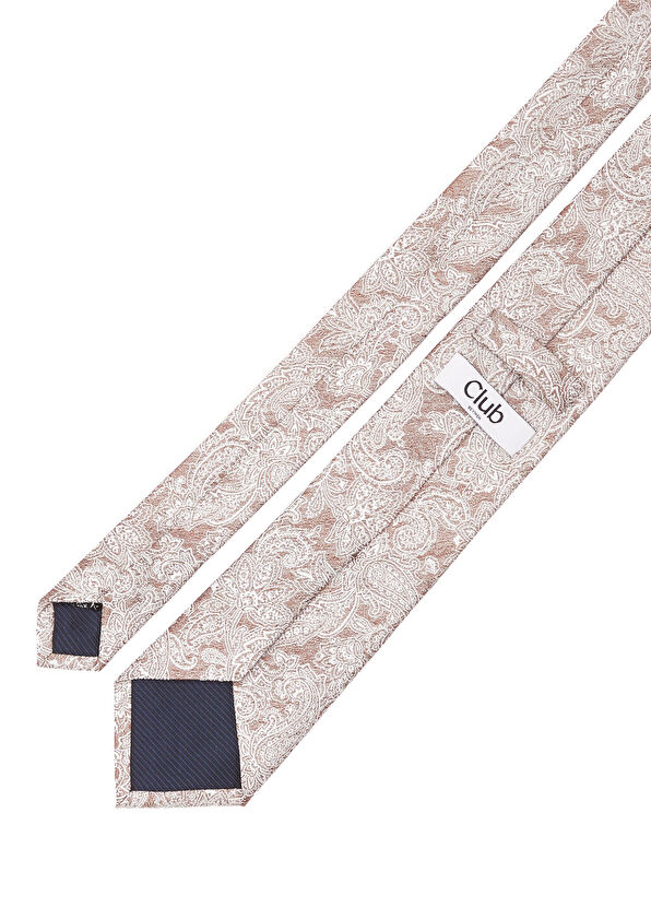 Beymen Club Brown Shawl Pattern Silk Tie - 2