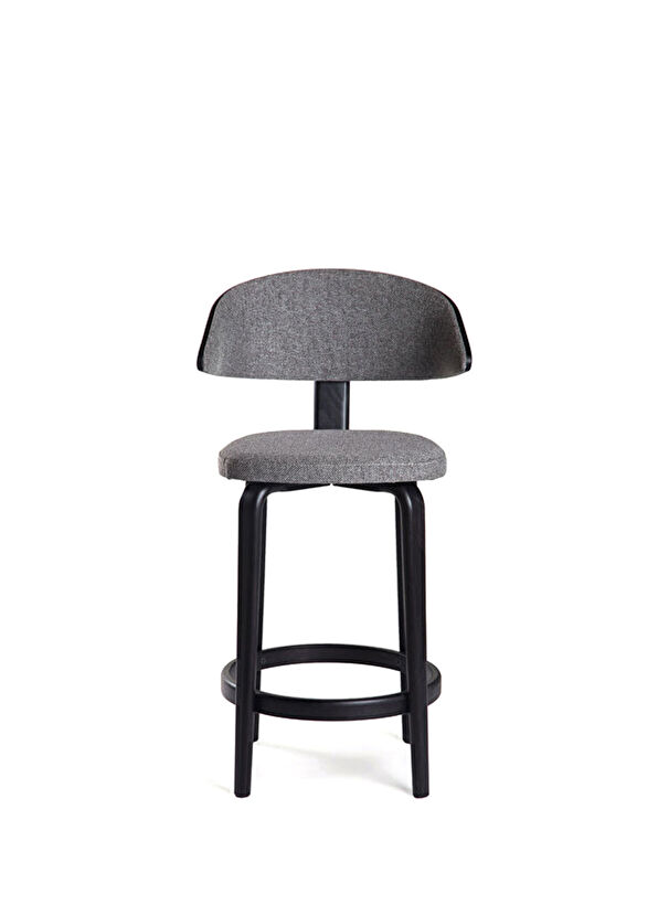 KYS Tasarım Fila Siyah Ahşap Bar Sandalyesi - 2