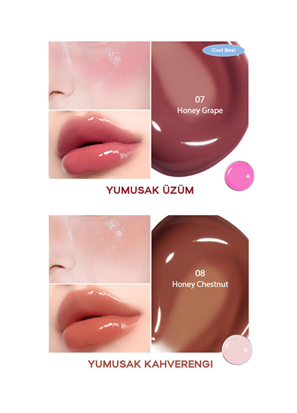 AIBB Glow Tin Pot 08 Honey Chestnut Glossy Lip And Cheek Colorizer 4.8 gr - 2