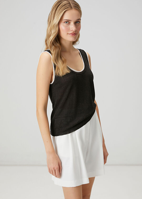 Beymen Club Antrasit Biyeli Keten Karışımlı Atlet - 1