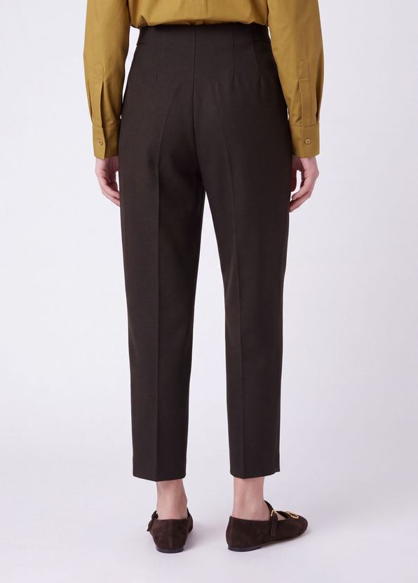 Beymen Club Brown Gold Buttoned Wool Blend Trousers - 4