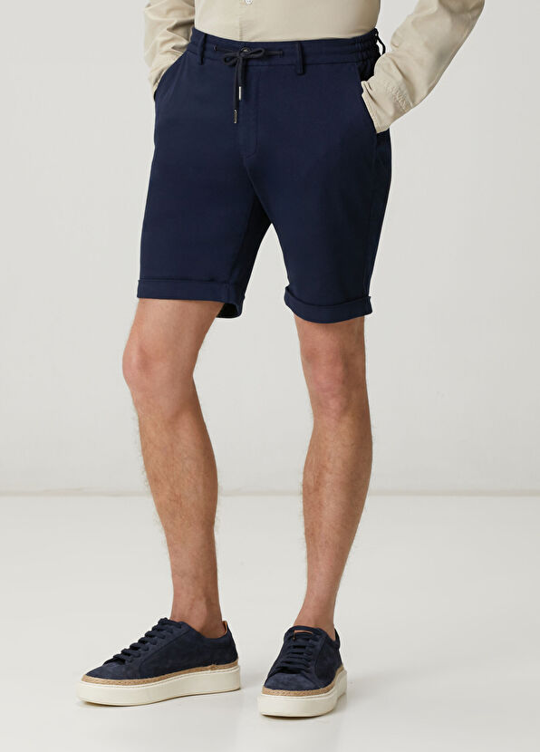 Beymen Club Lacivert Beli Kordonlu Lyocell Şort - 2