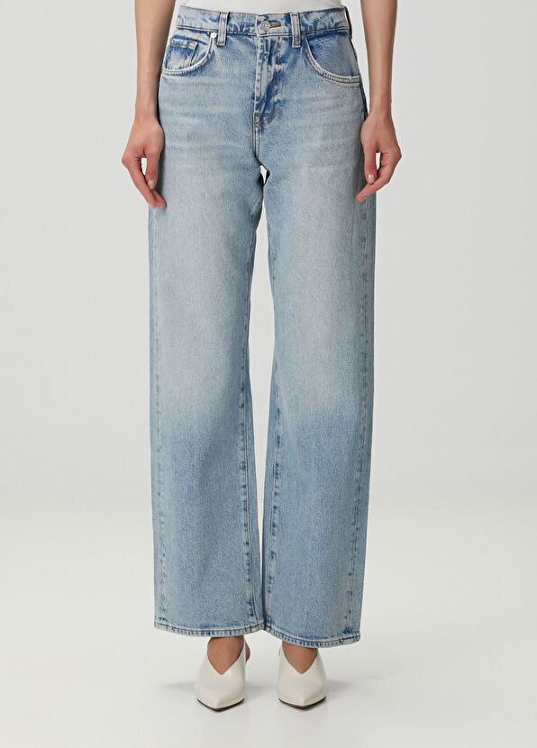 7 For All Mankind Tess Açık Mavi Straight Leg Jean Pantolon - 2