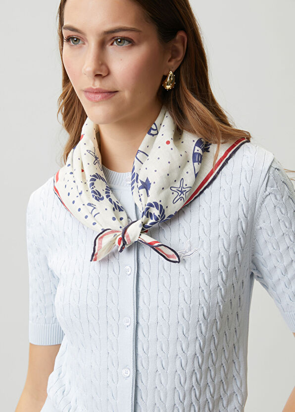 Beymen Club Blue Cable Knit Mini Cardigan - 2