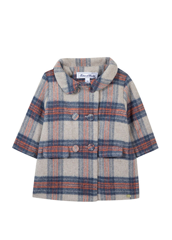 Tartine Et Chocolat Checkered Colored Girls' Coat - 1
