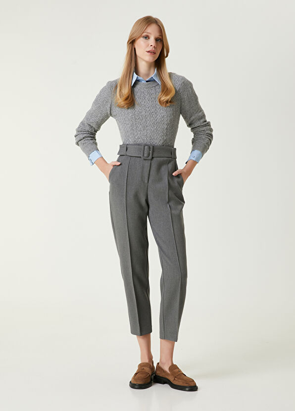 Beymen Club Mavi Crop Poplin Gömlek - 4