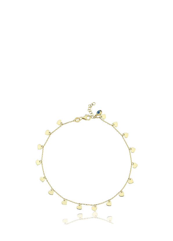 Hamza Yilmaz Jewelry Heart 14 Ayar Altın Kadın Halhal - 1