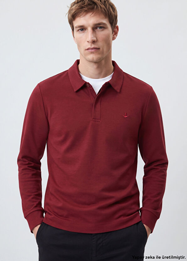 Beymen Club Comfort Fit Burgundy Polo T-Shirt - 1