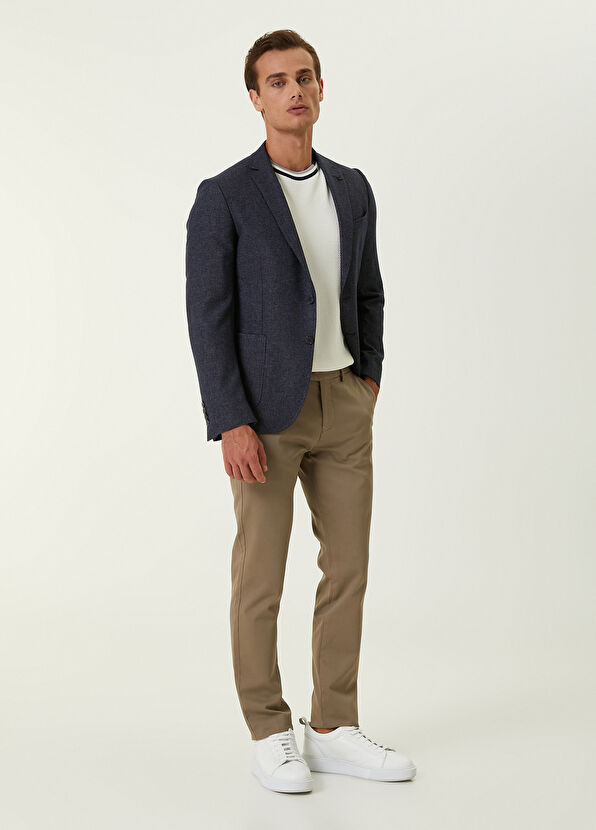 Beymen Club Slim Fit Indigo Yün Flanel Kaşe Ceket - 2