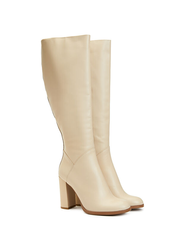Beymen Club Beige Womens Leather Boots - 2