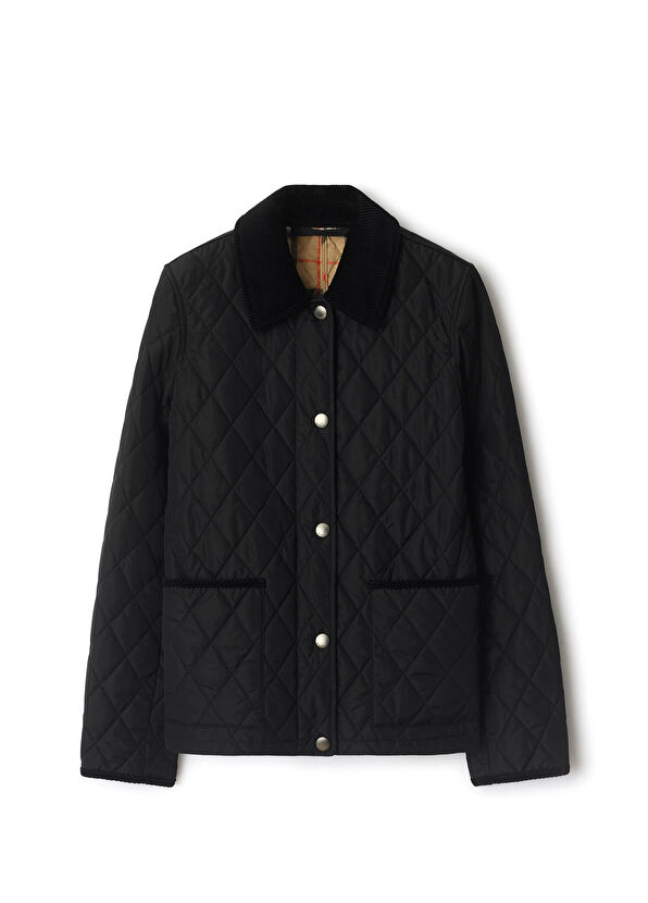 Burberry Dorset Quilted Nylon Siyah Kadın Mont - 1