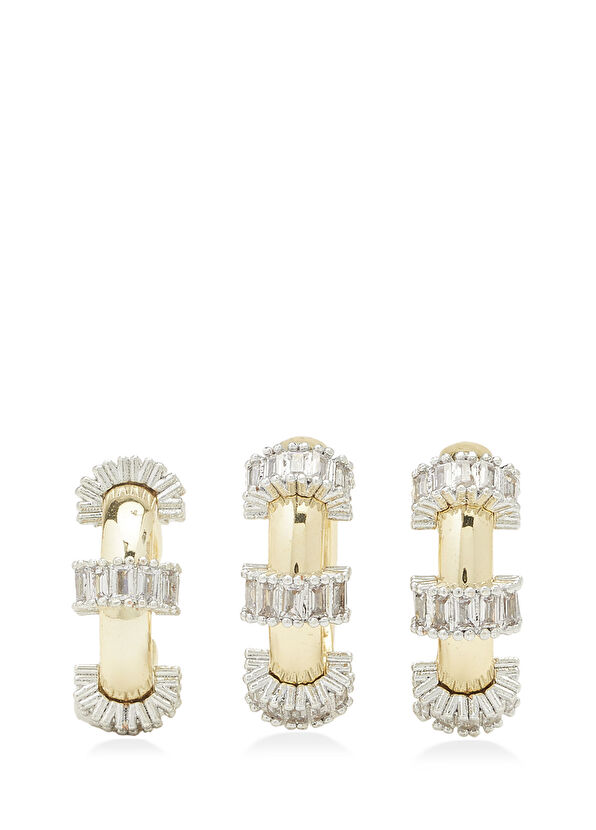 Beymen Club Gold Stone Detailed Women's Earrings - 1