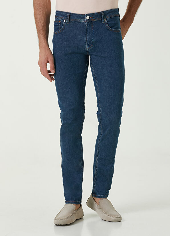 Beymen Club Slim Fit Koyu Mavi Organik Pamuk Jean Pantolon - 2