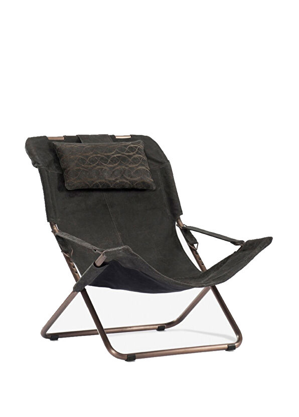 Estetik Decor Rest Gri Deri Berjer - 1