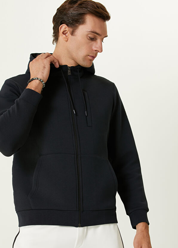 Beymen Club Navy Blue Hooded Quilted Garnish Coat - 2