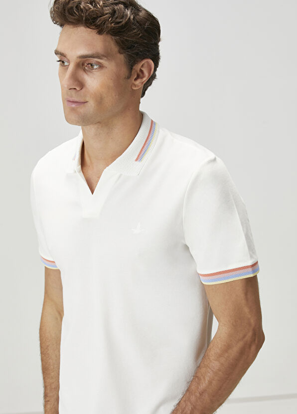 Beymen Club Kırık Beyaz Polo Yaka T-shirt - 1