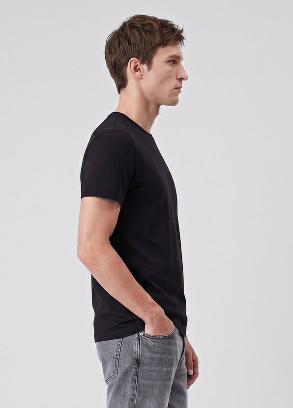 Beymen Club Regular Fit Black Basic T-Shirt - 4