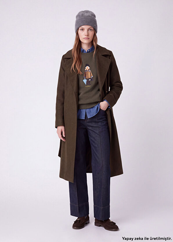 Beymen Club Brown Belted Cashmere Coat - 1