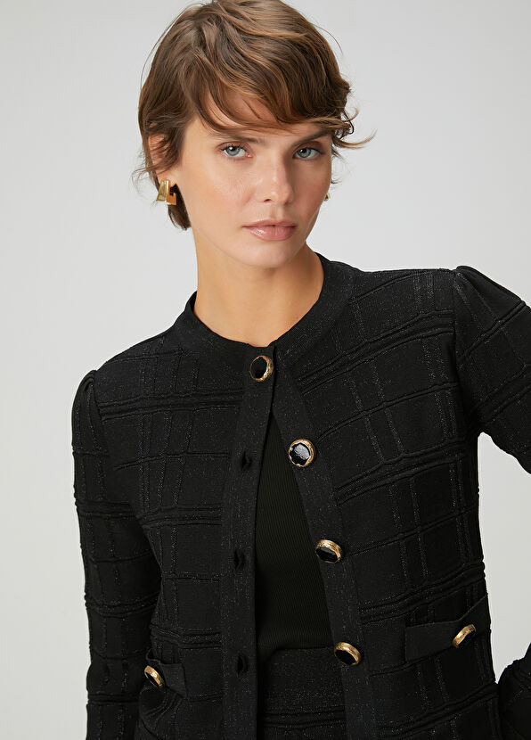 Beymen Club Black Glitter Cardigan - 2