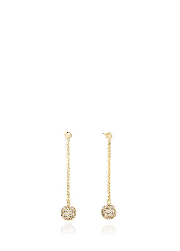 Beymen Club Zircon Stone Women's Ball Earrings - 1
