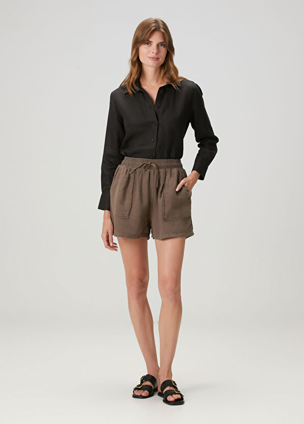 Beymen Club Kahverengi Keten Şort - 1