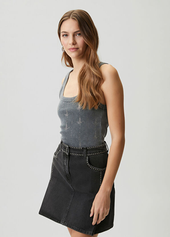 Beymen Club Gri Hotfix Logolu Atlet - 4