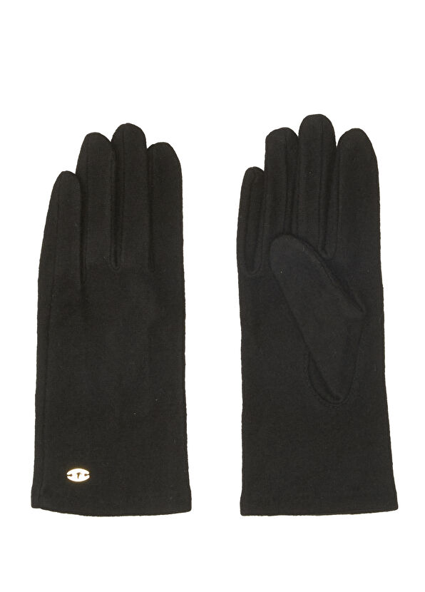 Beymen Club Siyah Logolu Kadın Yün Eldiven - 1