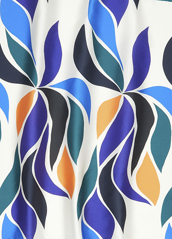 Beymen Club Çok Renkli Desenli 50x50 Kadın Saten Fular - 2