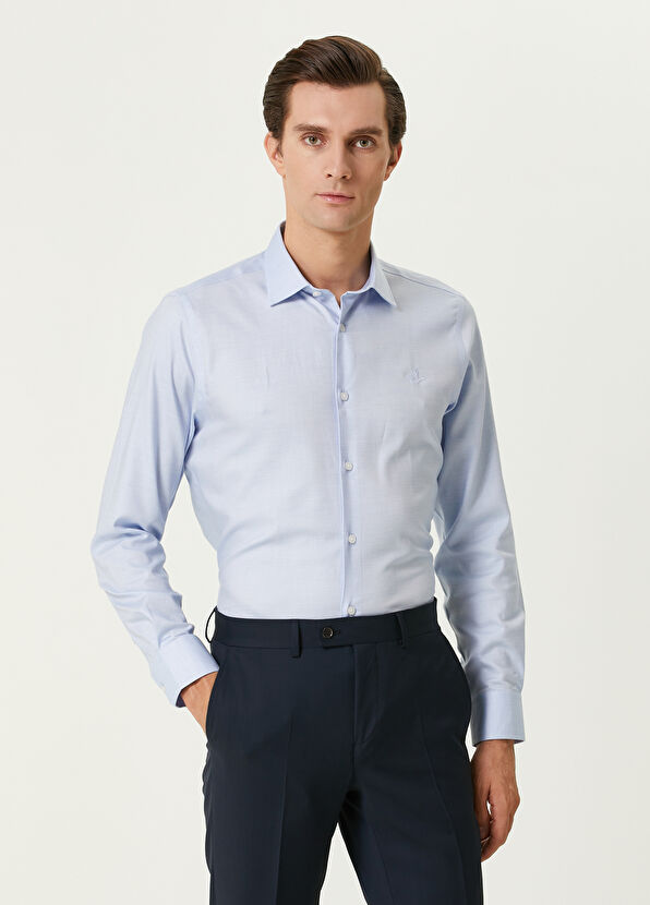 Beymen Club Comfort Fit Mavi Non-iron Gömlek - 1