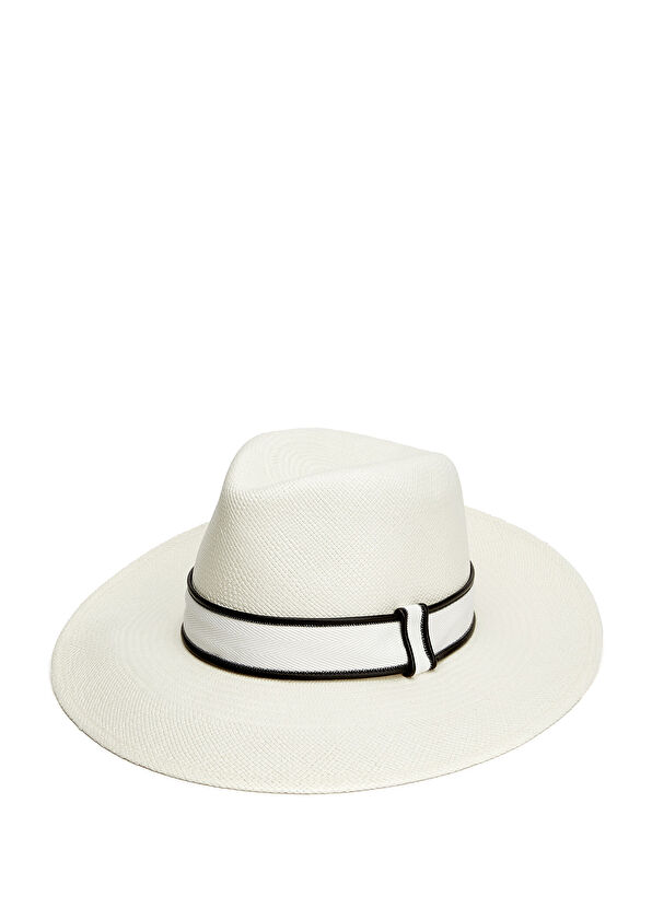 Brunello Cucinelli Beyaz Kadın Hasır Şapka - 1