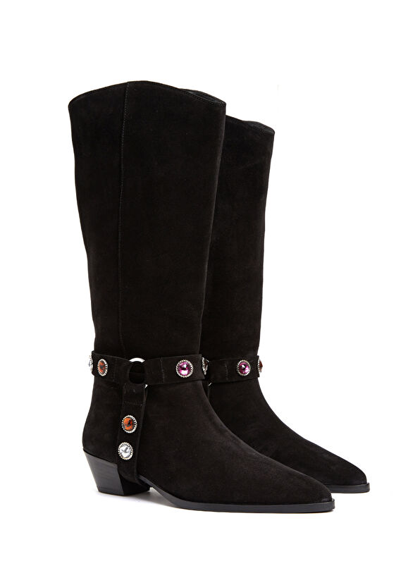 Beymen Club Black Stones Western Suede Boots - 2