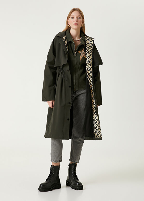 Beymen Club Khaki Hooded Long Windbreaker - 1