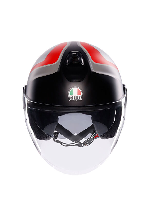 Agv Eteres Scaglieri Matt Grey Red Açık Motosiklet Kaskı - 3