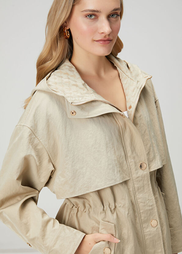 Beymen Club Beige Hooded Coat - 2