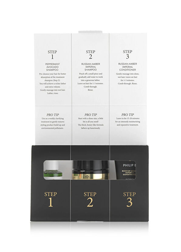 Philip B. Russian Amber Imperial Collection Discovery Hacim ve Parlaklık Veren Şampuan ve Saç Kremi 2'li Set - 4