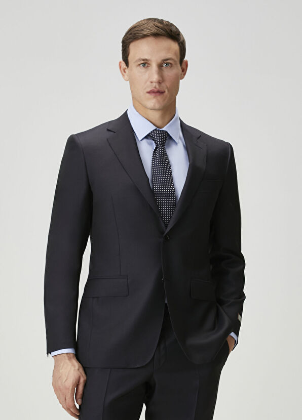 Lacivert Yün Takım Elbise - Görsel 4